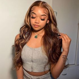 4x4 Lace Closure Wig Human Hair P427 Body Wave Density (Option: 16inch)
