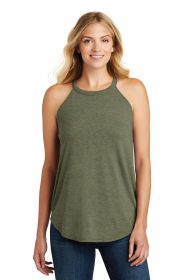 District Women's Perfect Tri Rocker Tank DT137L (Color: Military Green Frost, size: M)